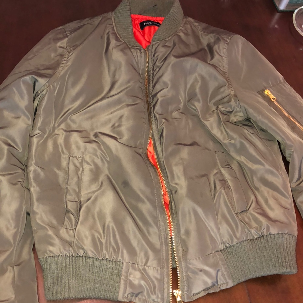 olive green bomber jacket